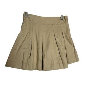 Crewcuts Tan Khaki Cotton Twill Uniform Pleated Skirt Skort Size 8
